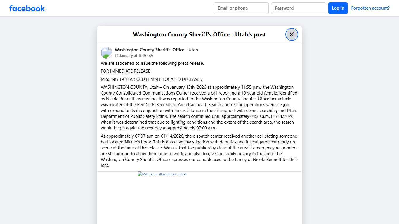 We are... - Washington County Sheriff's Office - Utah Facebook