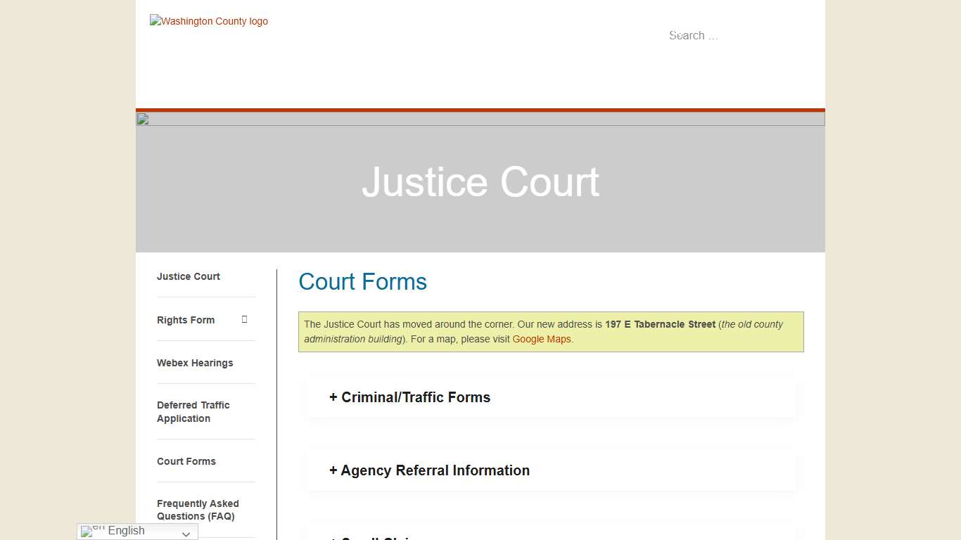 Court Forms Washington County of Utah